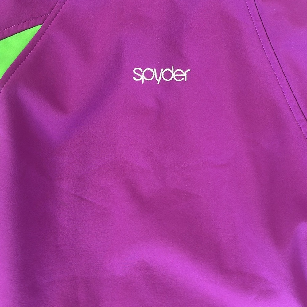 Spyder Spell Out Color Block Soft Shell Full Zip … - image 7